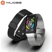 for huawei honor band 6 strap metal smart wristband replacement watch strap for honor 6 band wrist bracelet for huawei 6 pro