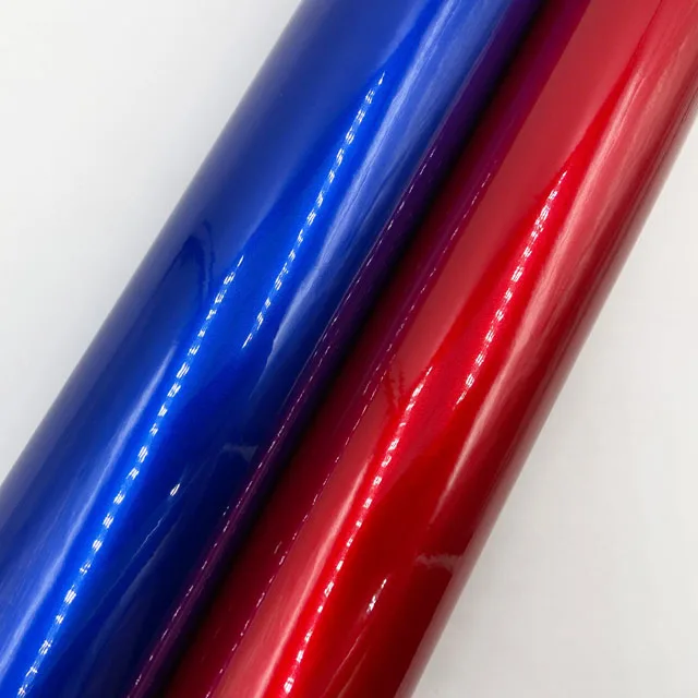 

Автомобильный Стайлинг красные, синие Блестящий металлический блеск автомобиля Стикеры для автомобиля обертывания глянцевые конфеты вини...