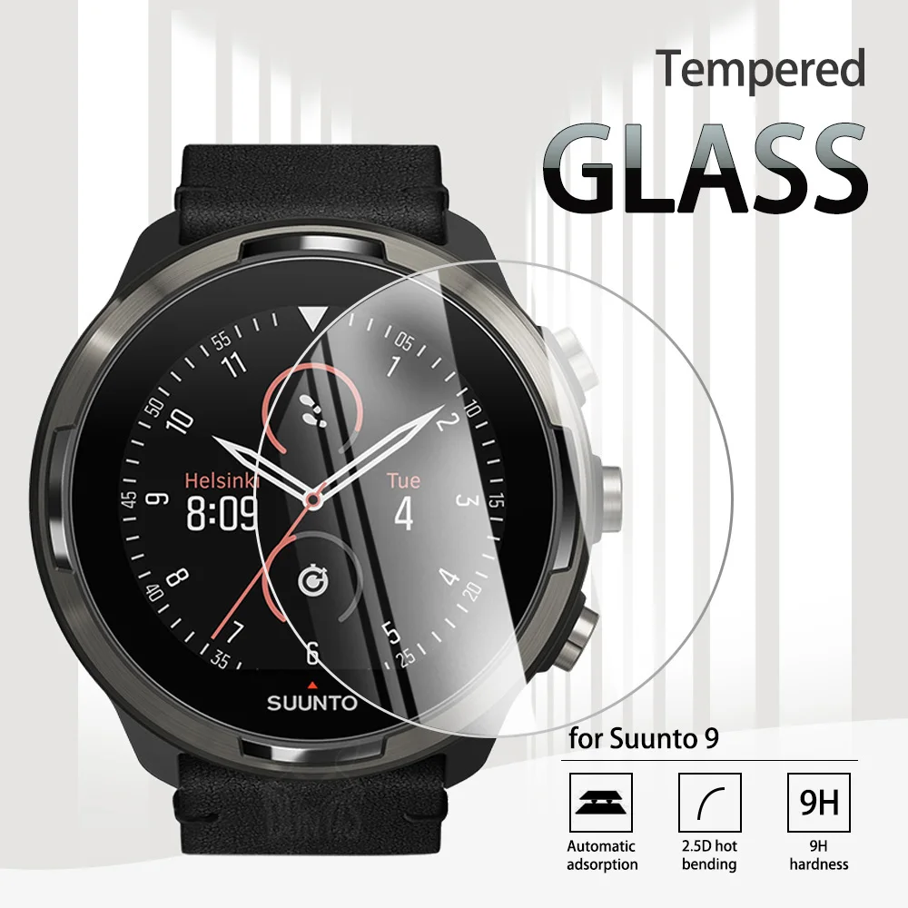 

Закаленное защитное стекло Suunto 9 & 9 Pro для смарт-часов Suunto 9 / 9 Pro, Взрывозащищенная прозрачная пленка с защитой от царапин
