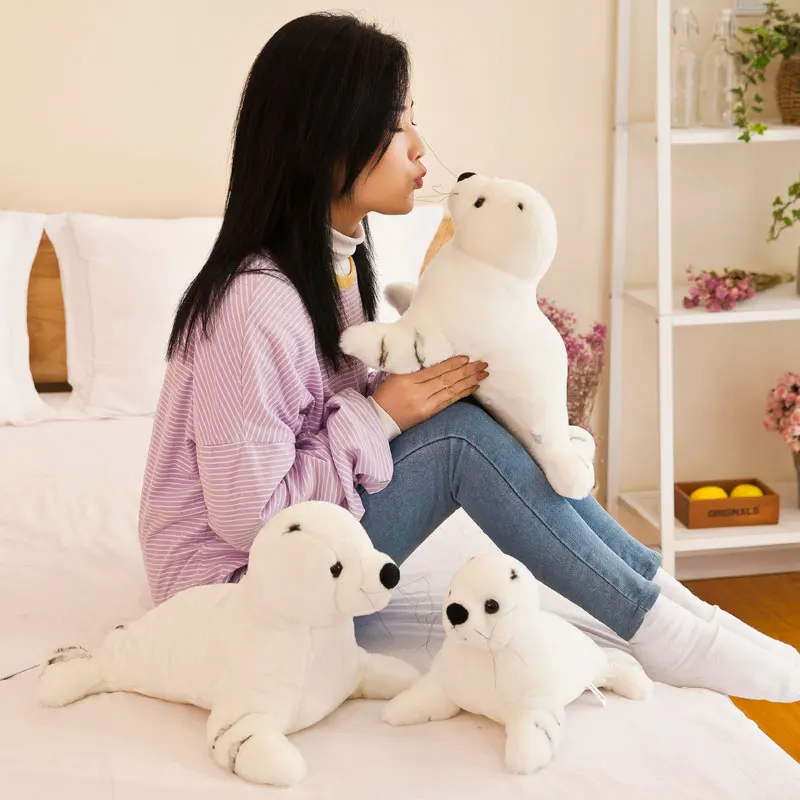 

lovely marine animal seal plush toy cartoon sea lion soft doll throw pillow decoration birthday gift h0799