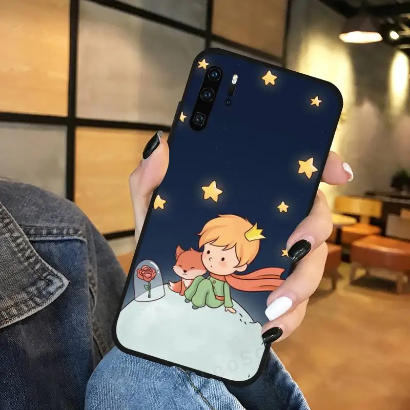 

Black Cover Lovely little prince Phone Case For Huawei Mate 10 20 Lite Pro Nova 5t Honor 8a 8x 9x 20 10 10i