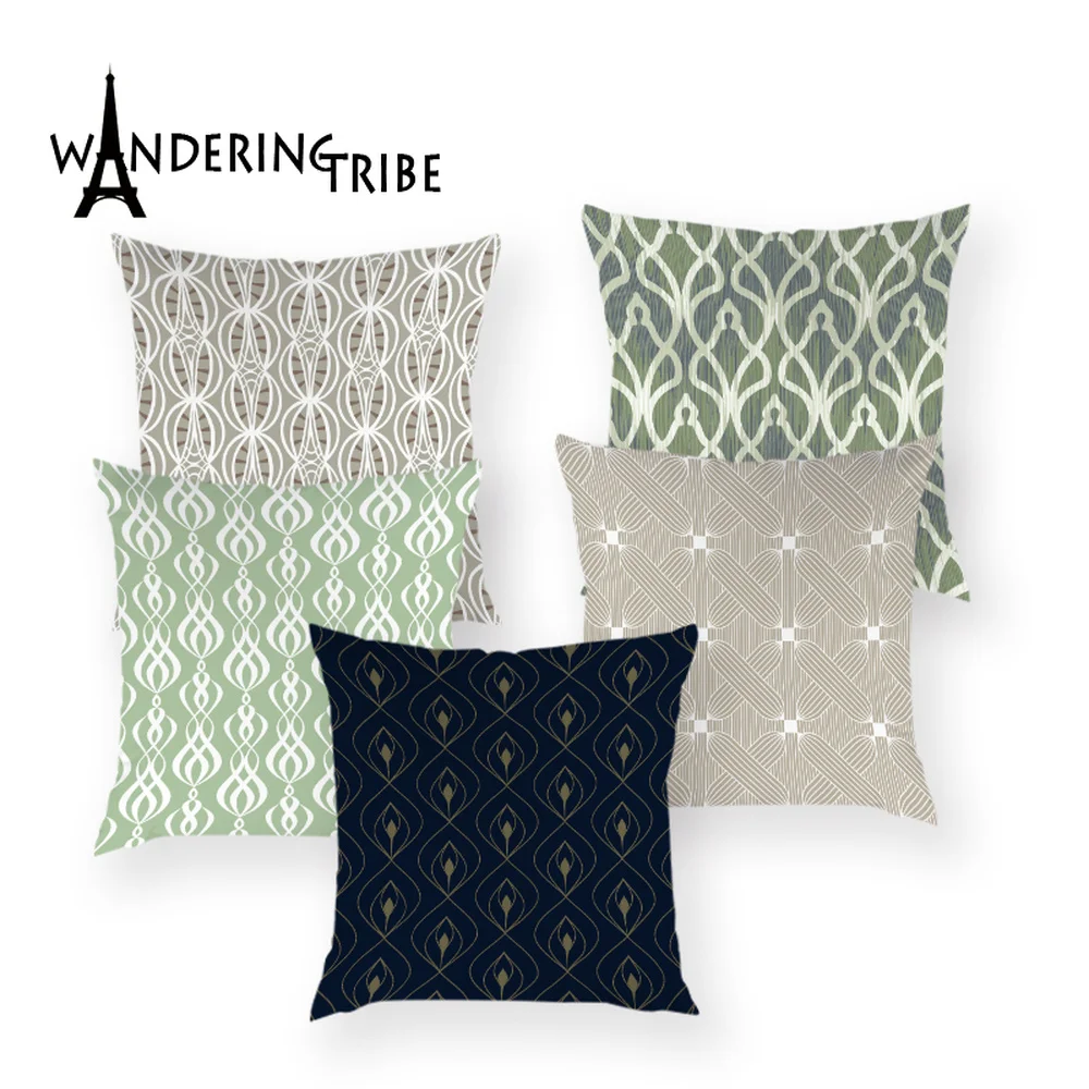 Красочный чехол для подушки с геометрическим рисунком клетчатая декоративная