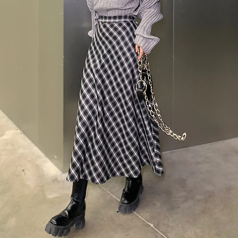 Женская шикарная шерстяная длинная юбка осень-зима винтажные свободные женские