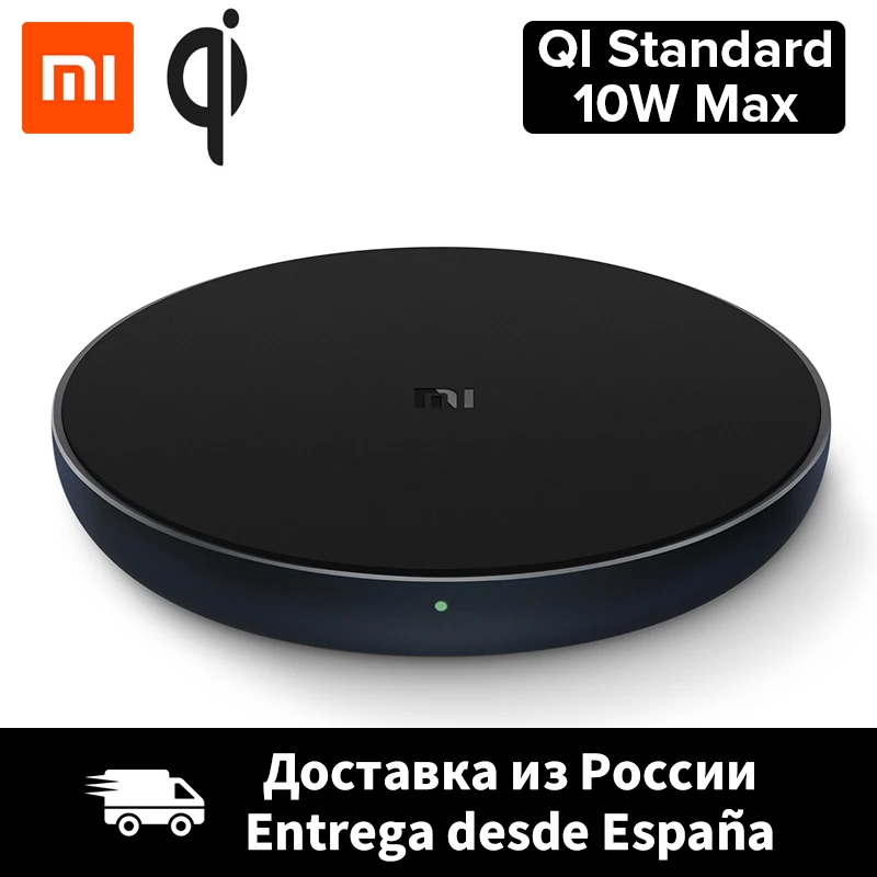 Из России- Xiaomi WPC01ZM 10W Qi Беспроводное Зарядное Устройство Портативная Быстрая Зарядка Макс. 10 Вт Для Iphone Samsung И Т. Д