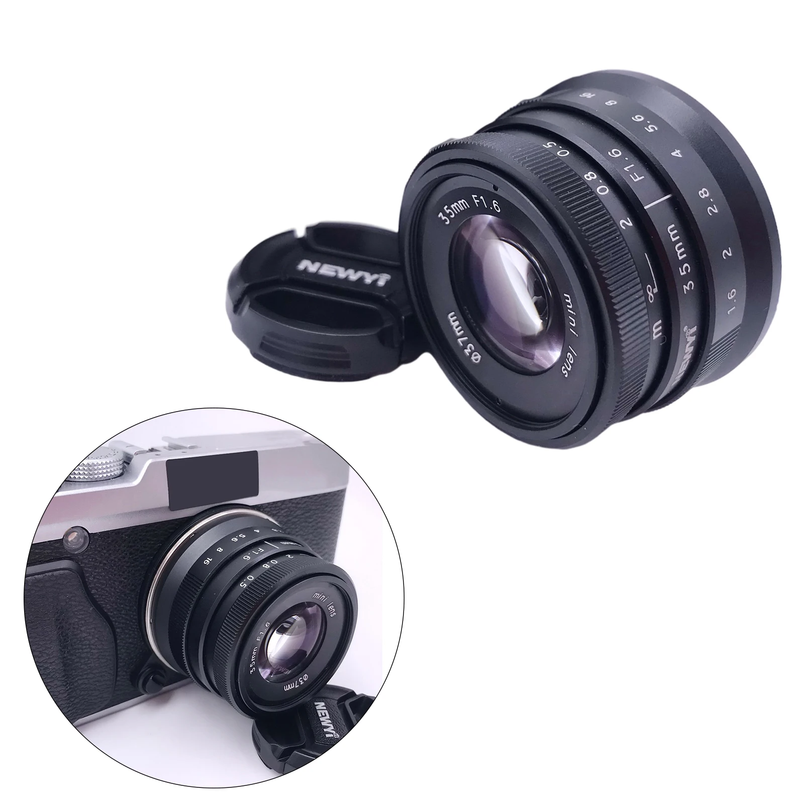 

35mm f/1.6 APS-C Manual Fixed Camera Lens for FujiFilm X Mount X-A2 X-A3 X-E1 X-E2 X-E3 X-A10 X-E2S X-T1 X-T10