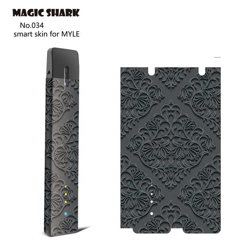 Чехол пленка Magic Shark Flower Wings Spider Man Star Space Skull 2.5D стерео наклейка для Myle Vape 027