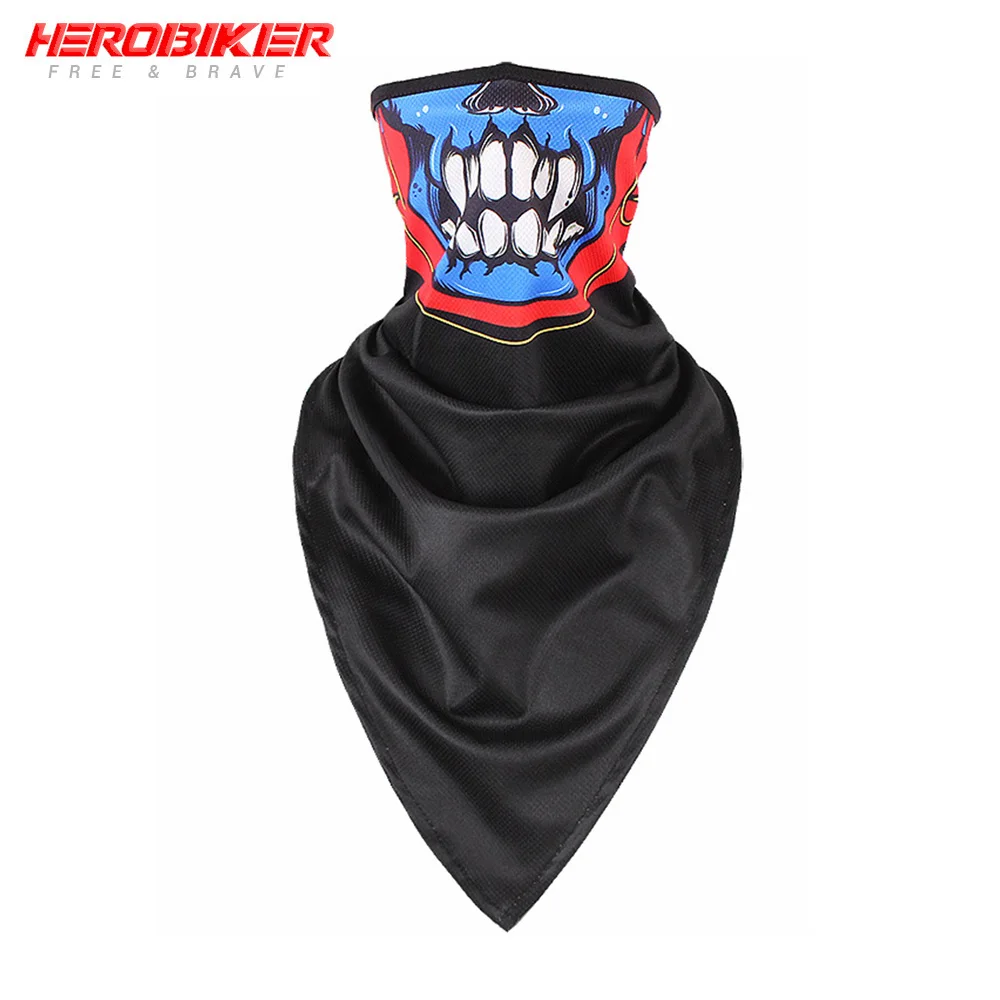 color18 HEROBIKER, новинка, Балаклава, мотоциклетная, мото, защита для лица, дышащая маска, мотоциклетная, многофункциональная, мото, полумаска, Быстросохнущий двигатель - Цвет: color18
