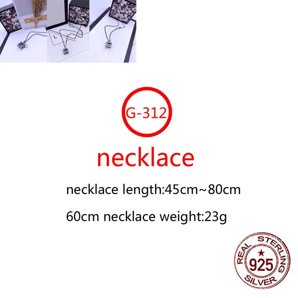 

G312 S925 Sterling Silver Necklace New Brand Couple Pattern Letter Personality Fashion Style Simple Style Gift Hot Sale