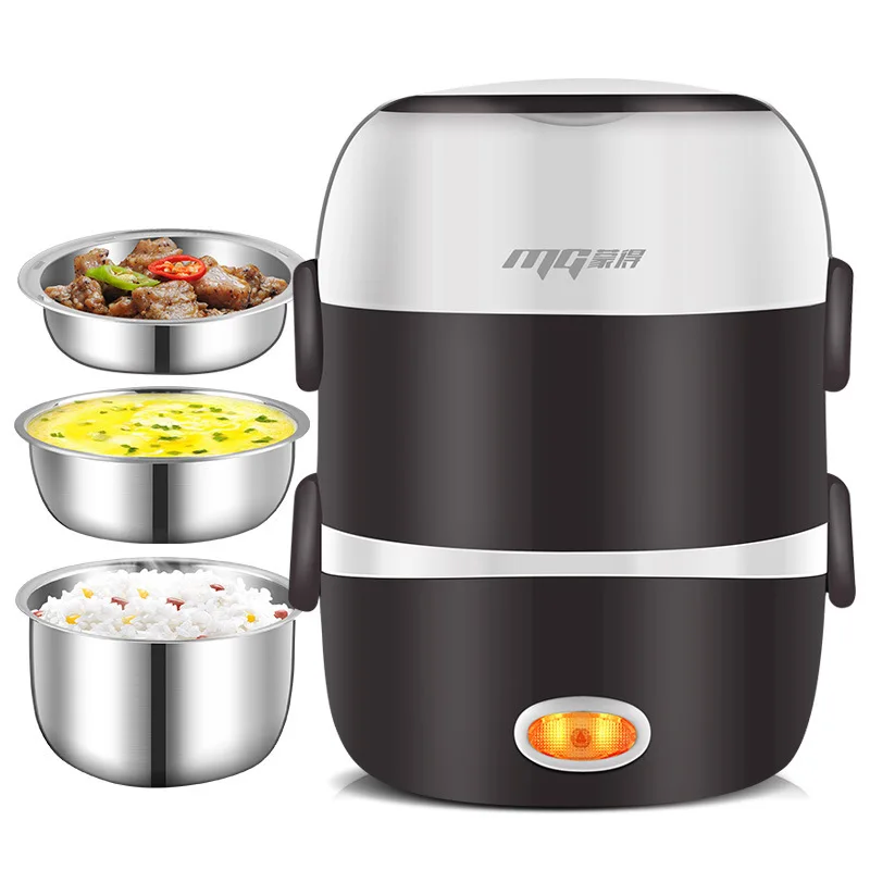 

MINI Rice Cooker Thermal Heating Electric Lunch Box 2/3 Layers Portable Food Steamer Cooking Container Meal Lunchbox Warmer
