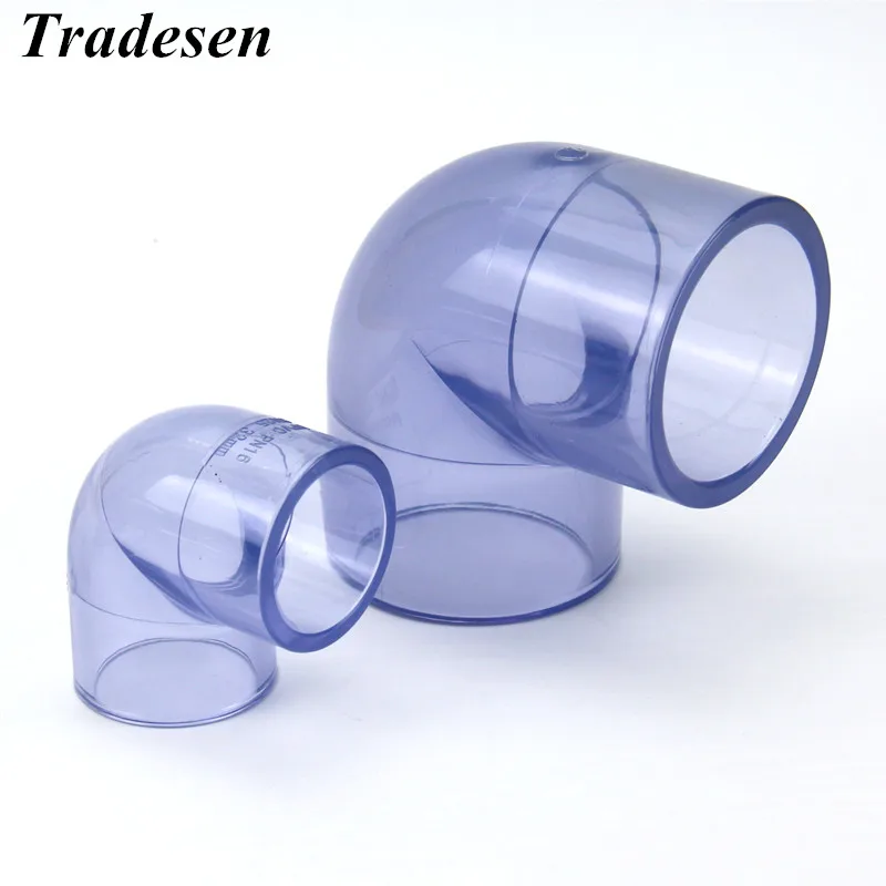Внутренний диаметр 20-63 мм прозрачный ПВХ соединитель на локоть фитинги для