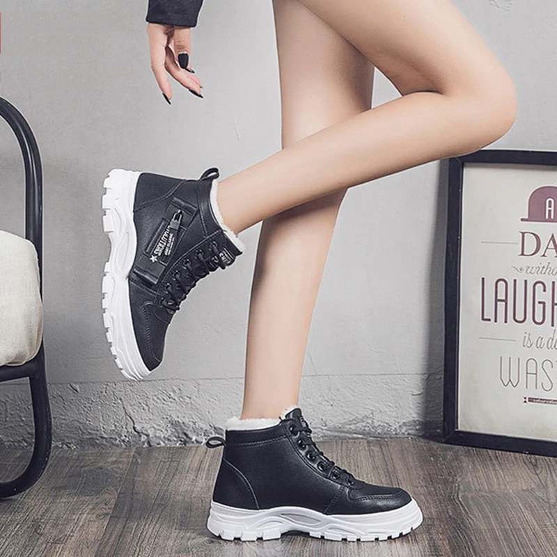 

Women Snow Boots Keep Warm Anti-Slip Soft Sole Warm Plush Lined Winter Ankle Booties TC21