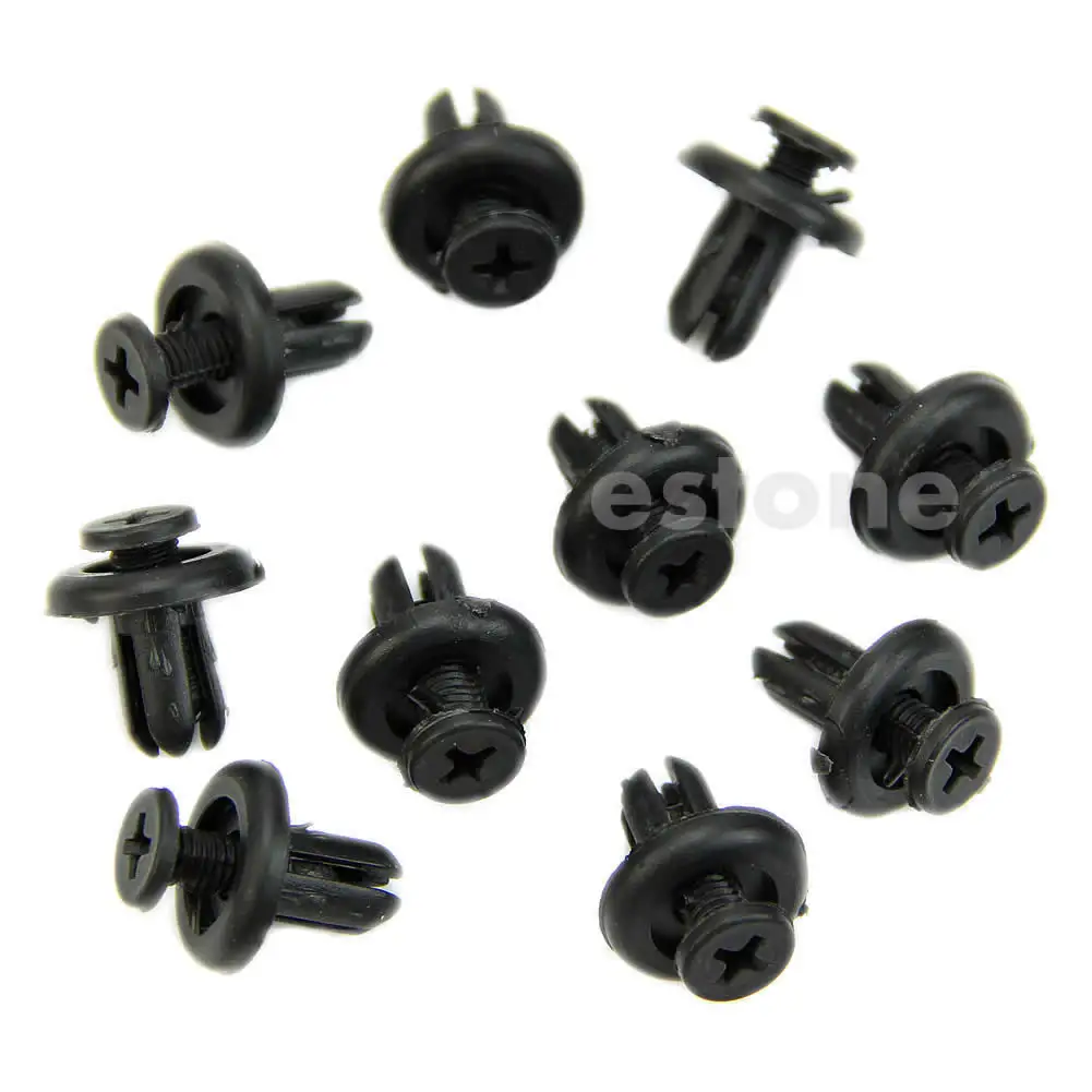 

2021 New 7mm Hole Plastic Push Screw Panel Fixings Clips for Car Auto New 10pcs