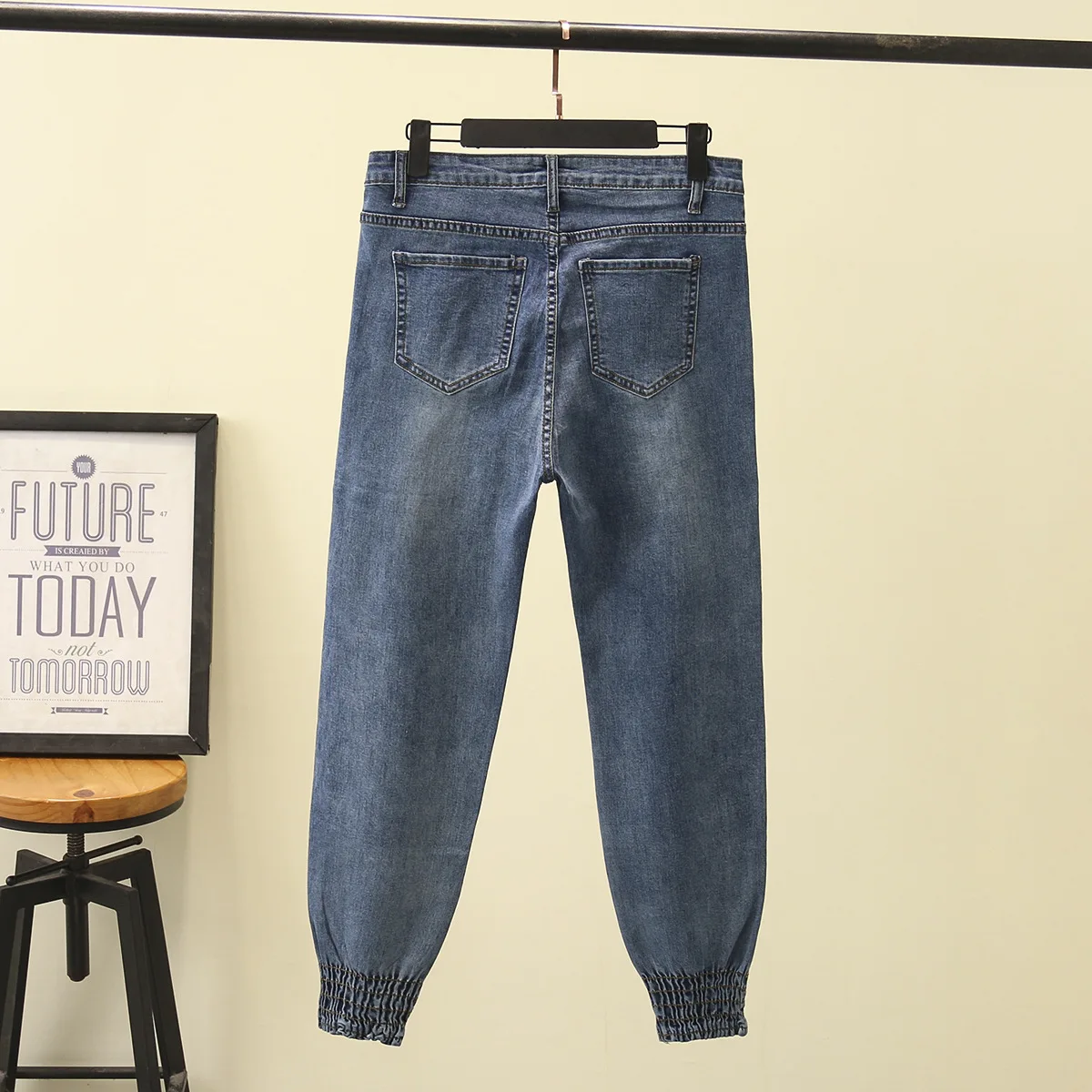 2020 весенние модные женские джинсы с высокой талией хлопковые свободные