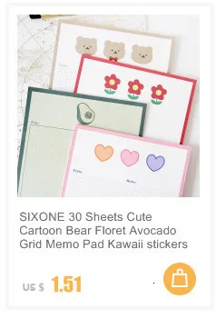 SIXONE Творческий Ins Блокнот Ежедневник для офисного стола Ready To Do List сообщение от школьные канцелярские принадлежности