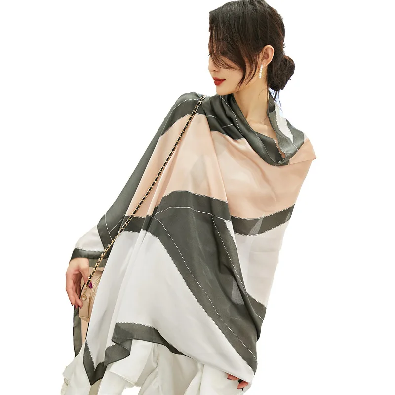 

new 2020 age season scarves long emulation silk scarf shawl is prevented bask in long beach towel towels printed 2428