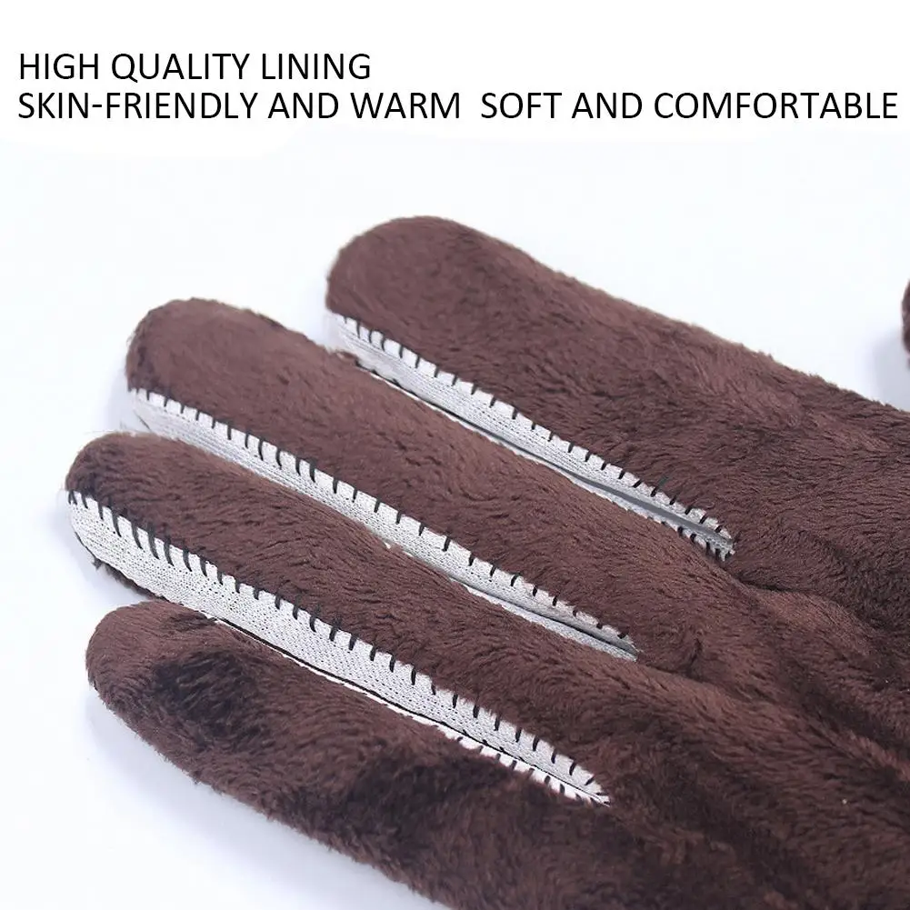 

Women's Leather Gloves Autumn And Winter Plus Velvet Thick Warm Cycling Driving Butterfly Korean Version Motorcycle ingenious