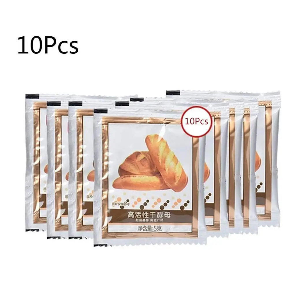 

10pcs Bread Yeast Highly Active Dry Yeast High Glucose Tolerance Cake Instant Yeast Kitchen Baking Supplies