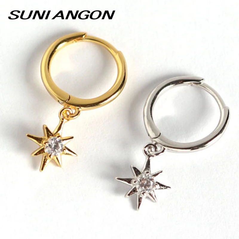 Милые серьги из стерлингового серебра 925 пробы анис звезда подвески креативные