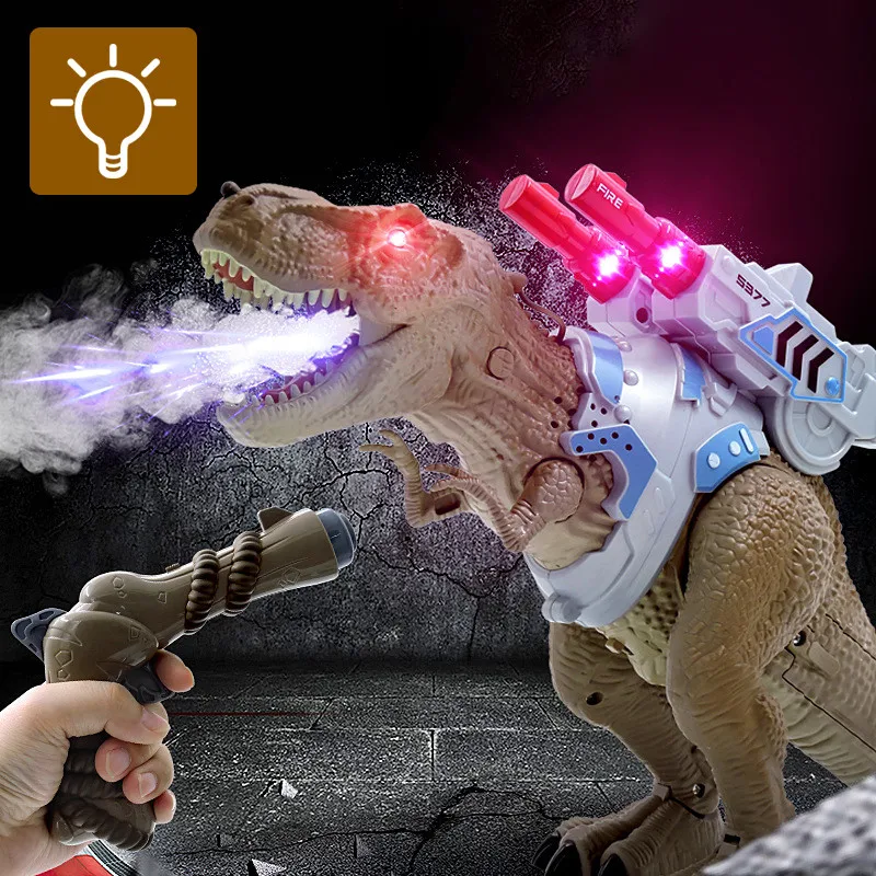

Новинка 2021, 2,4 г, телефон с дистанционным управлением, игрушка динозавр, электрический спрей для рта, светящиеся глаза, тираннозавр, подарок, ...