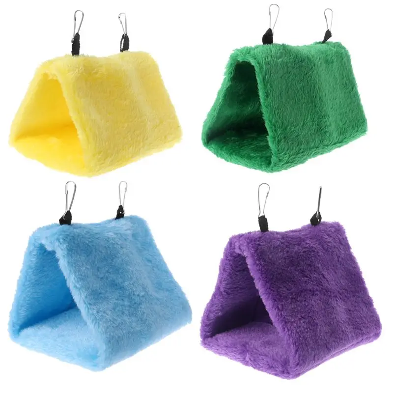 Pet попугай гамак птица висячая Кровать Дом плюшевая зимняя теплая клетка гнездо