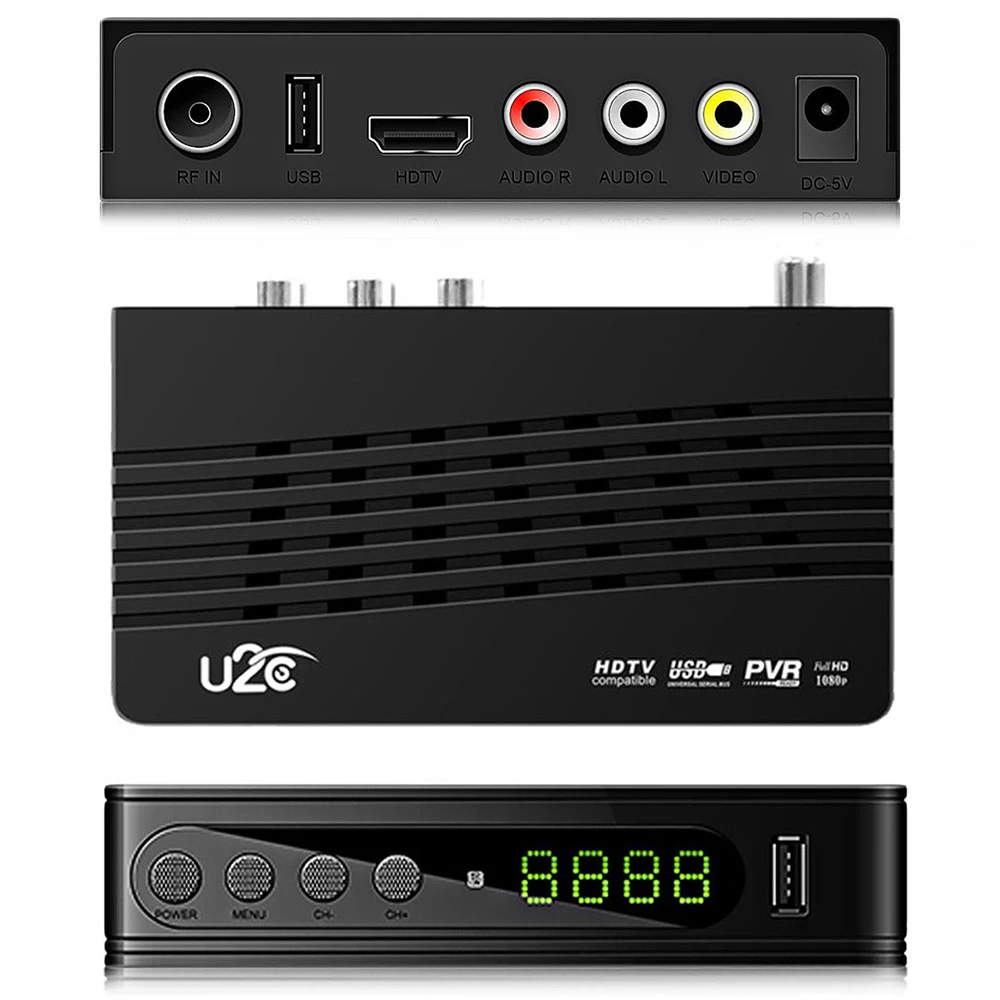 HD1080p ТВ приемник U2C DVB T2 приставка тюнер для монитора адаптер USB2.0 декодер