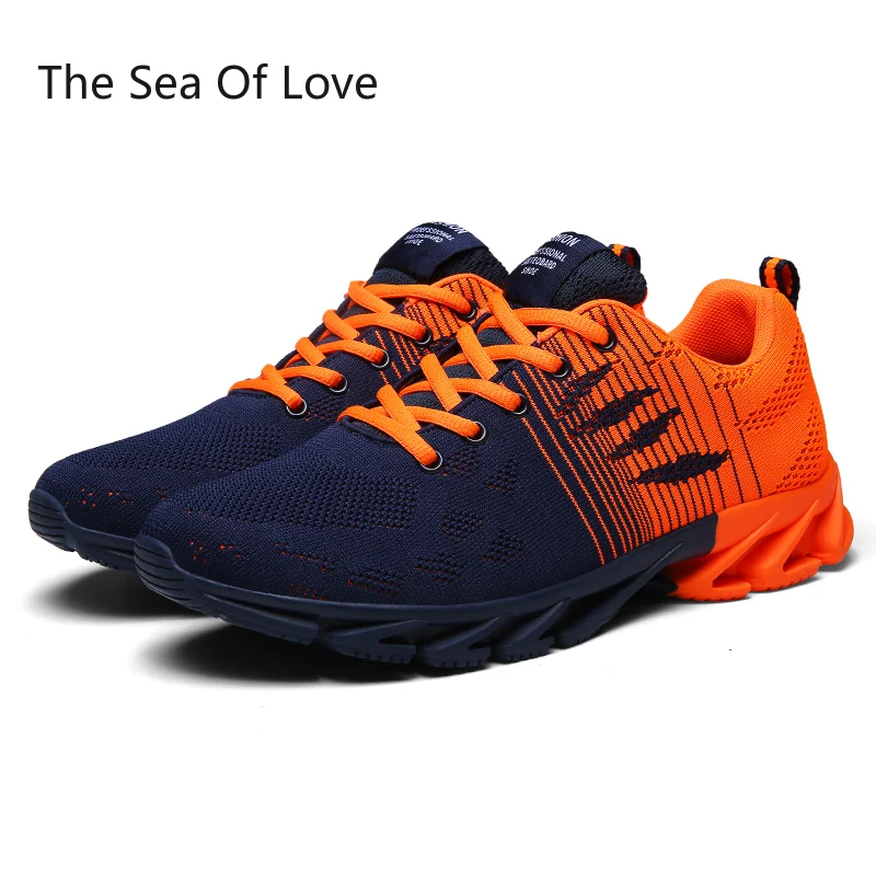 

New Breathable Flying Woven Running Shoes Men's Shoes Non-slip Lace-up Sneakers Outdoor Sport Shoes Zapatillas Hombre Deportiva