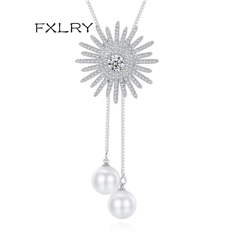 FXLRY новый дизайн романтическая мода для женщин Белый Цвет кубический циркон