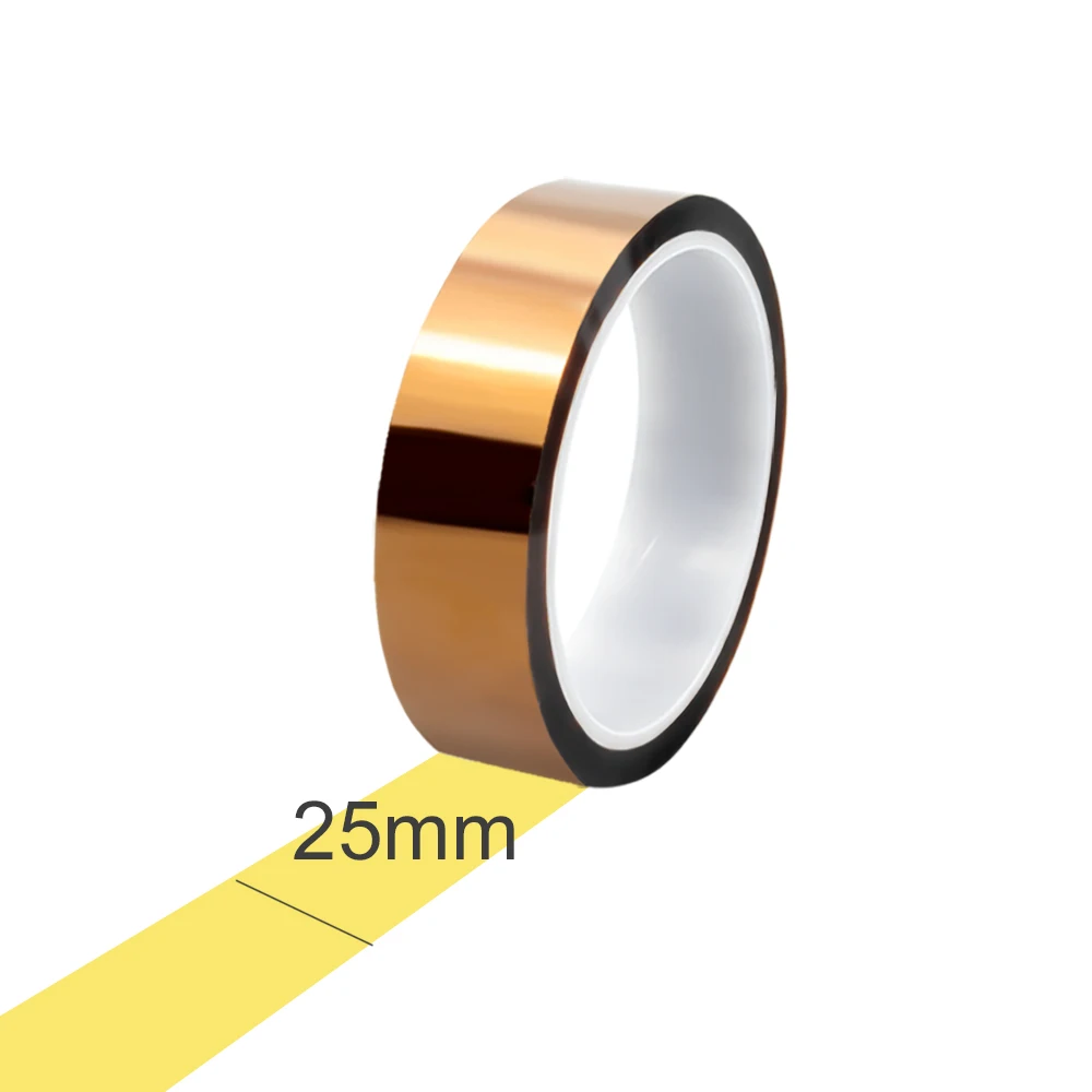 10PK Polyimide Tape For Kapton 25mm Thermal Insulation Heat BGA Gold for 3D printing Board protection | Компьютеры и офис