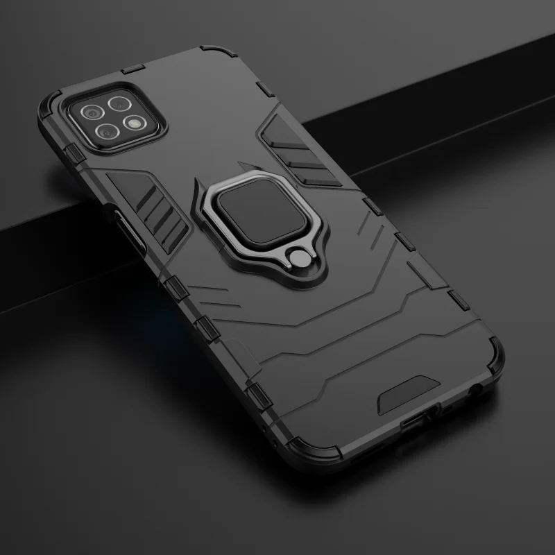 

Armor Phone Case For OPPO Realme V5 Q2 K7X Reno 4 4G Pro C12 C15 A72 5G A73 A53 A7 C11 A12 A52 A92 2020 Rugged Metal Stand Cover