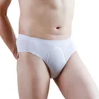 Мужские трусы брифы из ледяного шелка, мужские трусы-шейпер для трансвестита, дышащие мягкие трусы для геев