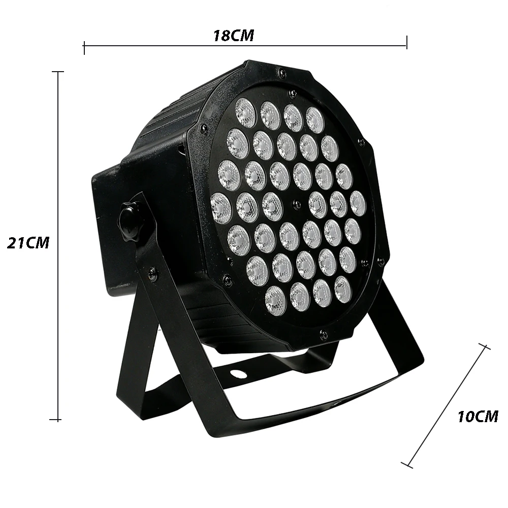 4 шт./36x3 Вт Светодиодный светильник Par rgb 3 в 1 dmx плоский Pa r 25 градусов Led L s диско dj