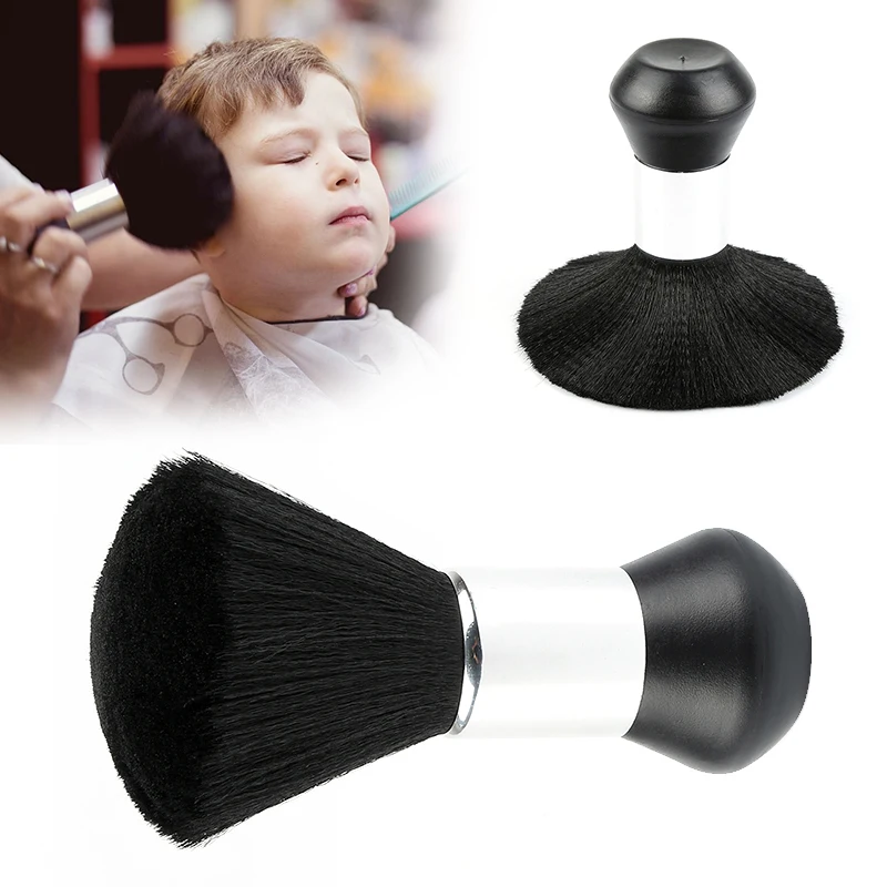 

Practical Soft Fibres Black Neck Face Duster Brushes Hairdresser Hairbrush Salon Cut Hairdressers Styling Make Tools Combs