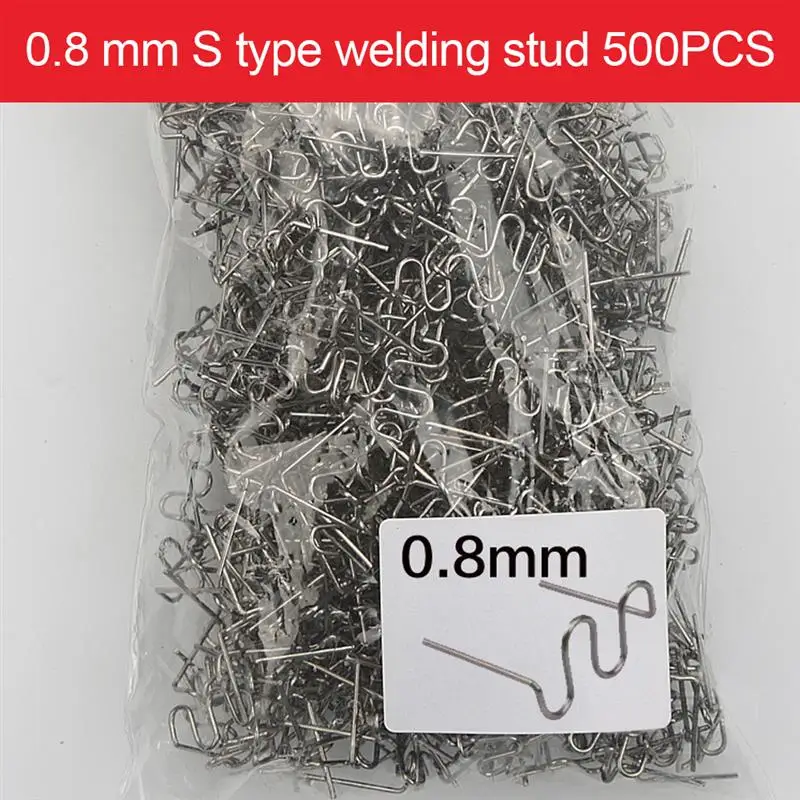 

500pcs Hot Staples 0.6/0.8mm Stainless Steel S/M/V/Wave Repair Machine Plastic Welding Hot Staplers for Nylon Car Bumper