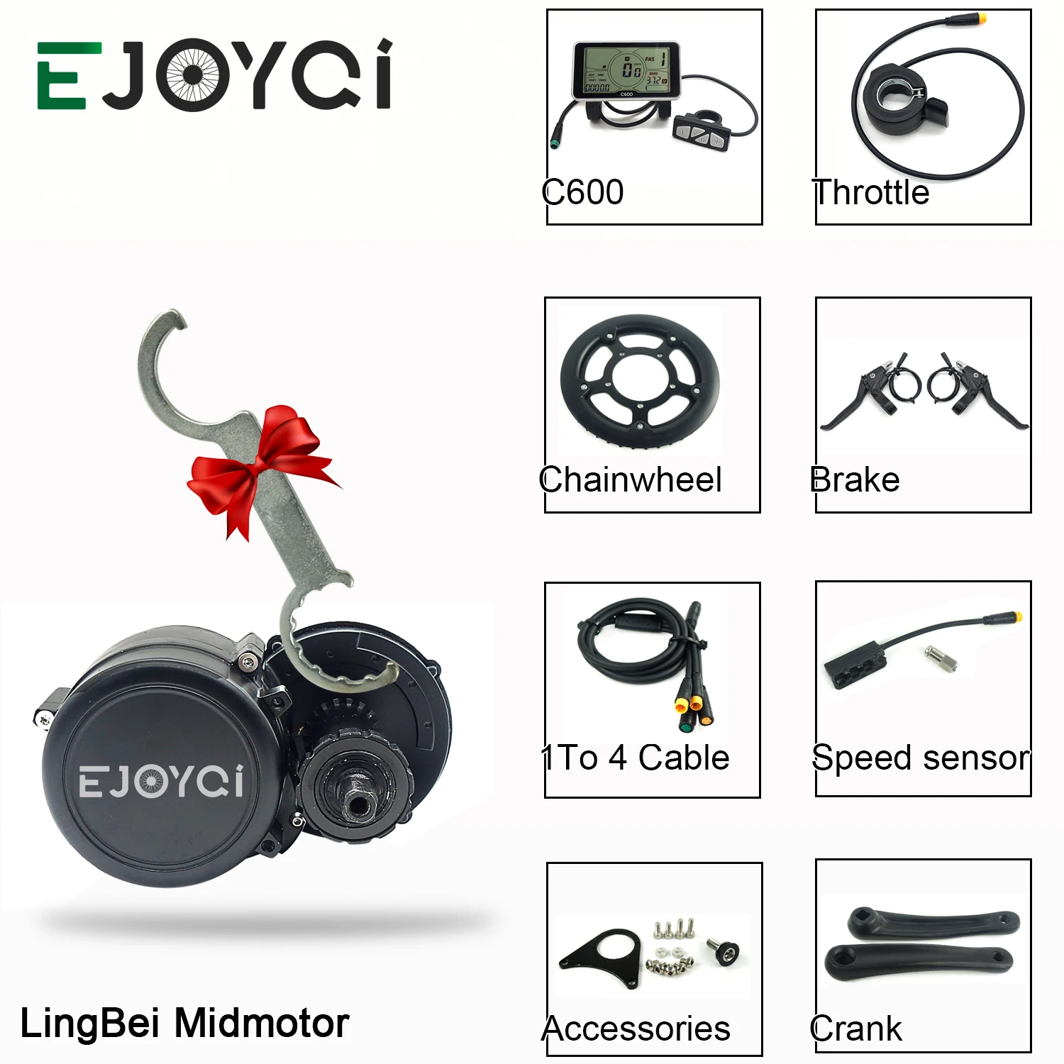 Мотор EJOYQi LingBei для велосипеда светодиодный 36 В 48 500 Вт|Двигатель