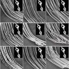 10 шт., цепочка из серебра 925 пробы, 16-30 дюймов