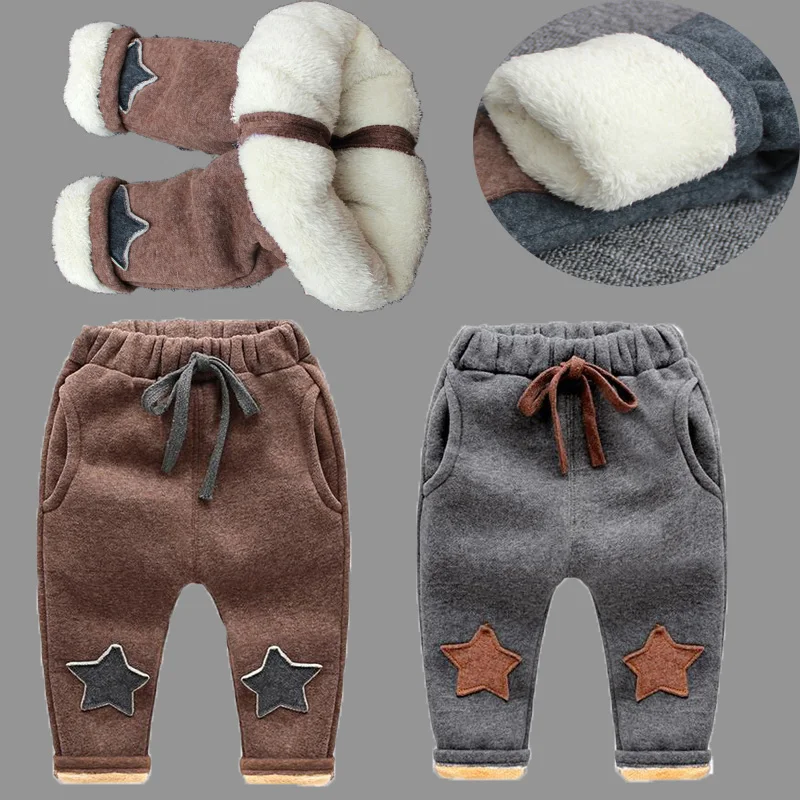 

BibiCola 1-5yrs Boys Winter Pants New Autumn Winter Kids Pants Children Boy Warm Cashmere Velvet Trousers for Baby Boys Leggings