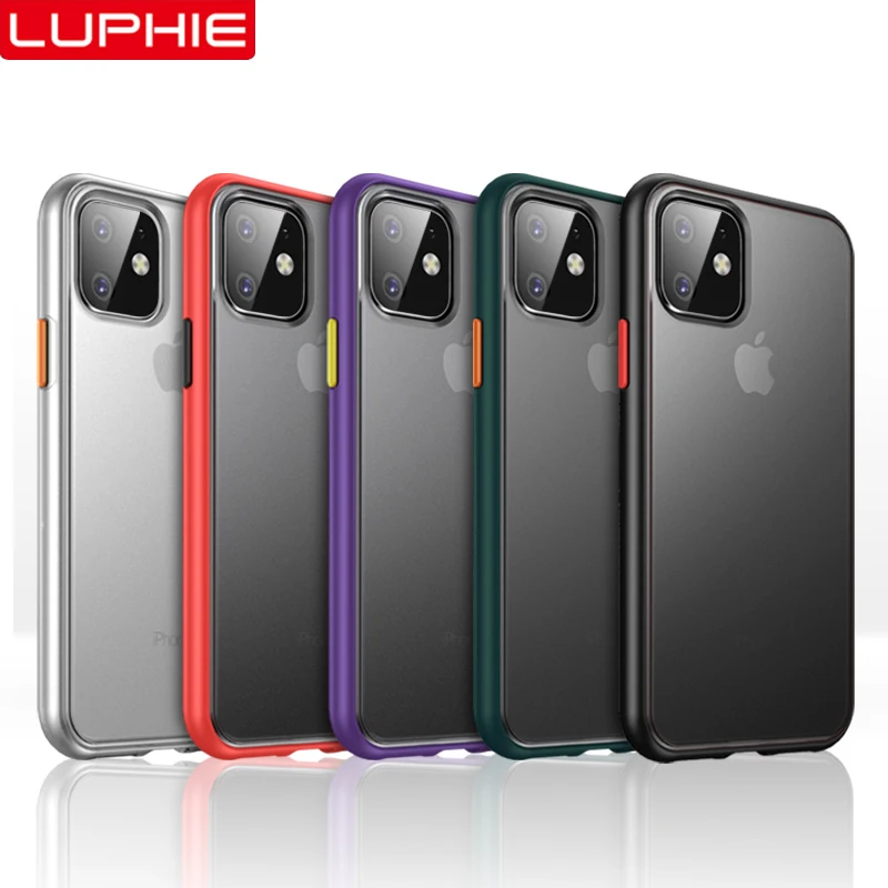 Роскошный Матовый чехол LUPHIE для iPhone 11 Pro Max, противоударный чехол для, iPhone 11, 5,8, 6,1, 6,5 дюймов, чехол s Coque Funda