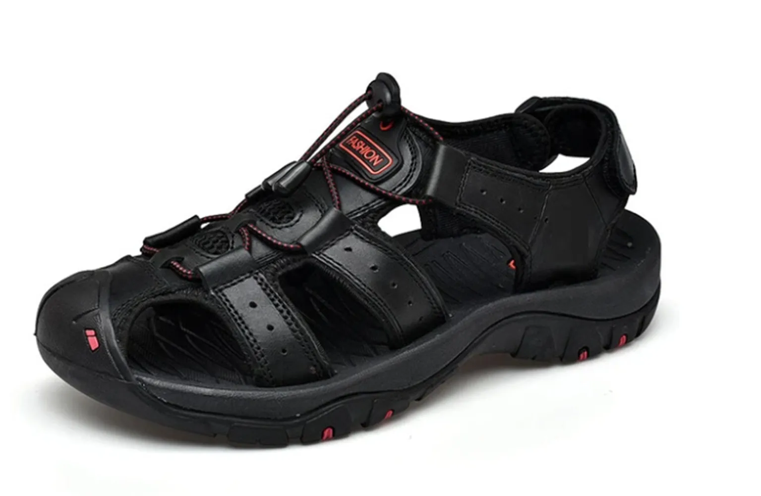 

MR CO Men Roman Sandals Classic Mens Summer Soft Sandals Comfortable Men Shoes Genuine Leather Sandals Big Size Soft Outdoor