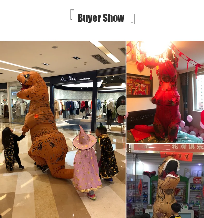 JYZCOS взрослых T REX надувной костюм Рождество Косплей T-REX динозавр животных фантазия комбинезон Хэллоуин костюм для женщин и мужчин