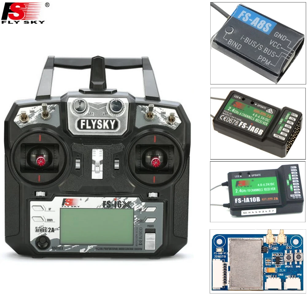 Flysky FS-i6X 10CH 2,4 GHz AFHDS 2A RC передатчик+ FS-iA6B/FS-iA10B/FS-X6B/FS-A8S приемник для Rc самолета(режим 2