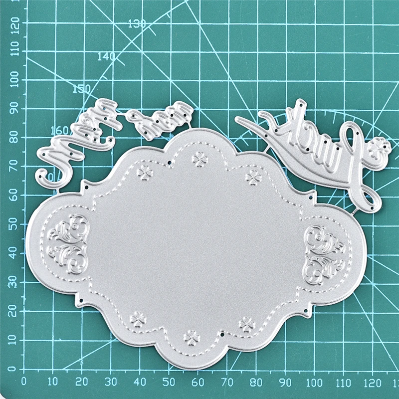 YaMinSanNiO Frame Metal Cutting Dies Wish You Luck Letter Stencils for Scrapbook Card Decor Craft Embossing New 2019 | Дом и сад