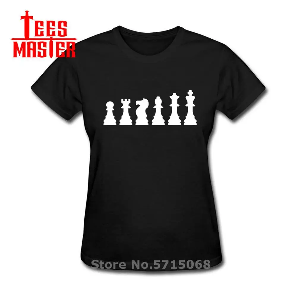 Футболка Эволюционная Женская Шахматная Спортивная повседневная футболка с