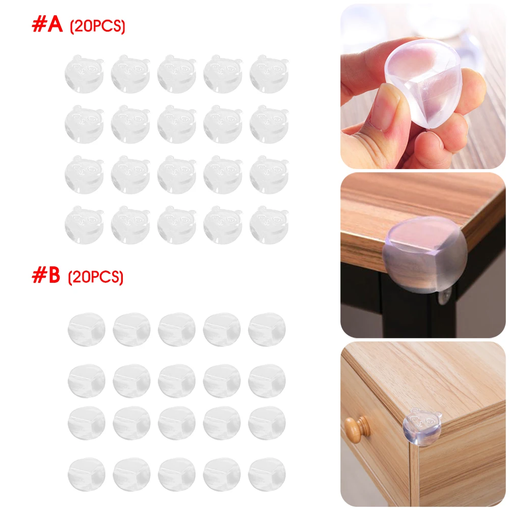 

10Pcs/20Pcs Corner Protectors PVC Transparent Corner Edge Guard Bumper Baby Safety Anticollision Protector