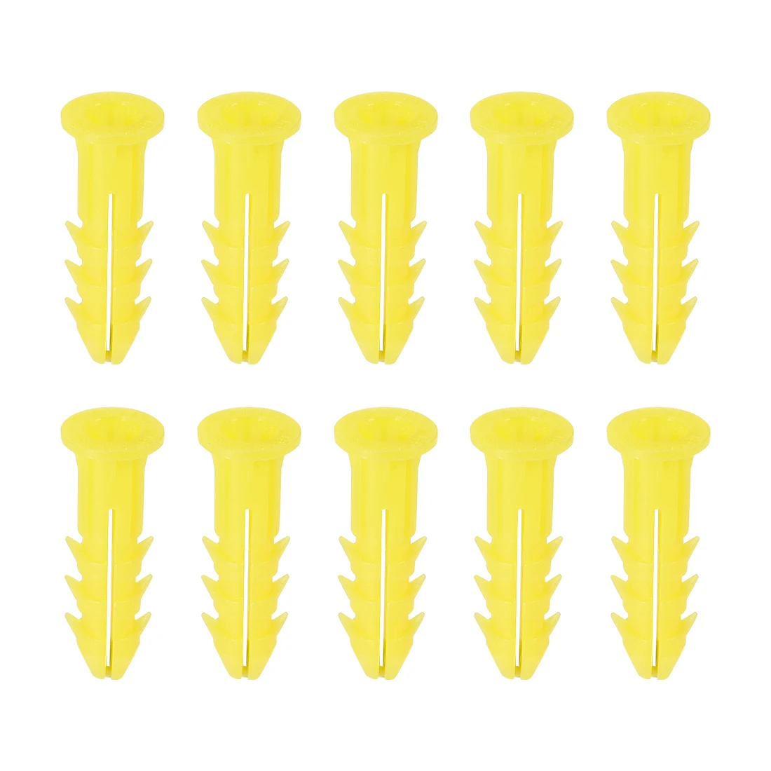 

uxcell 100 pcs 6mm X 26mm Plastic Expansion Pipe Column Concrete Anchor Wall Plug Frame Fixings Tube Yellow