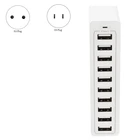 10 Порты USB Quick Charge Зарядное устройство Док-станция с кабелем, 50 Вт для телефона PC Мульти USB Зарядное устройство