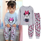 Комплекты детской одежды, одежда для сна для мальчиков, детская одежда на Рождество, пижама Минни, Хлопковая пижама для маленьких девочек, пижама с героями мультфильмов, пижамы