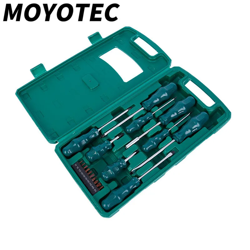 

MOYOTEC 19Pcs screwdriver Set Multi-functional Screwdriver With Through Tang Impact Screwdriver Practical Hand Tools Set