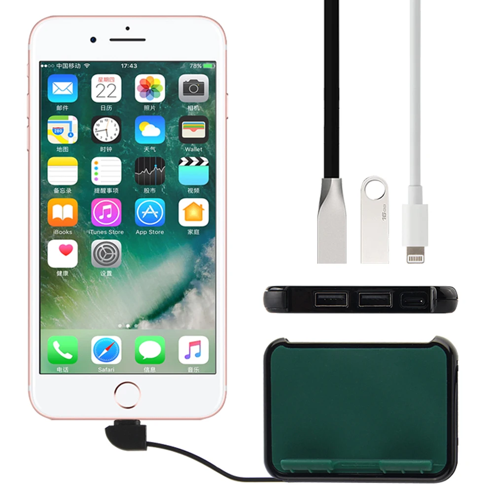 USB адаптер для iPhone iPad iOS 13 Lightning на 3 0 OTG флеш накопитель клавиатура камера