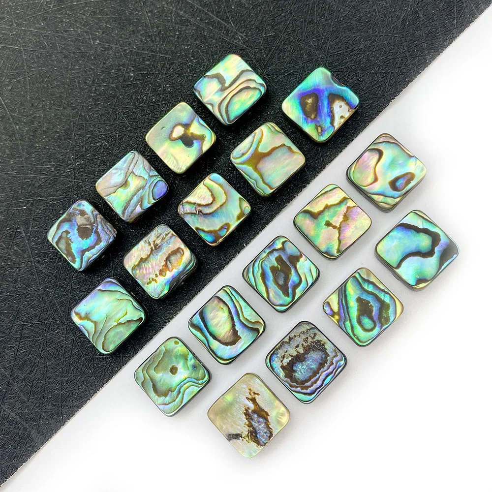 

2pcs/bag Natural Abalone Shell Loose Beads Square Necklace Making DIY Creative Earring Accessories Women Gift Designer Charm
