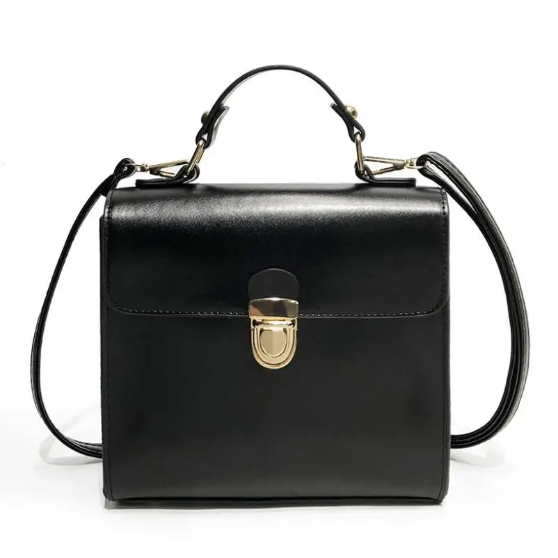 

Вместительные Сумки из искусственной кожи через плечо для женщин женские сумки для путешествий Сумки Wild Lock квадратная сумка через плечо